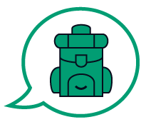 Logo a color del proyecto Parche y le cuento.