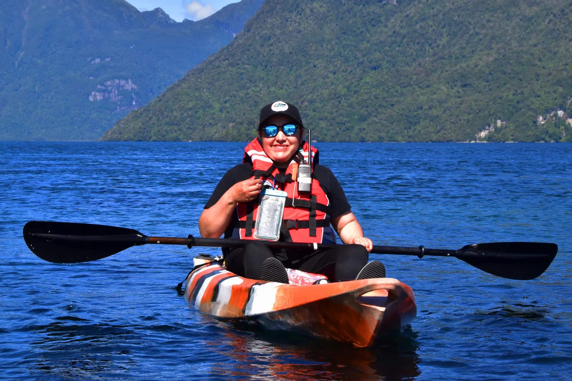Guía en kayak